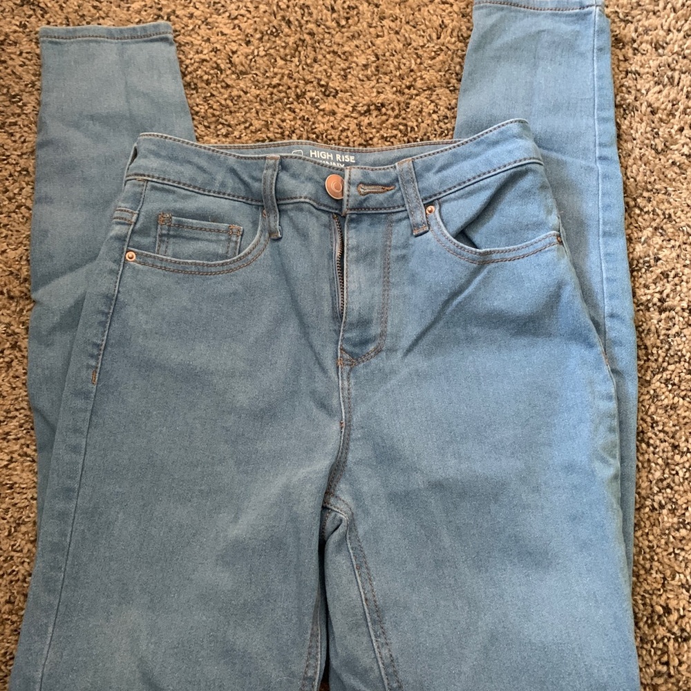 High rise skinny jeans